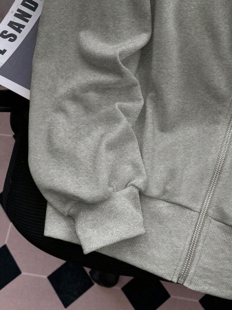 EMERY ROSE Fashionable Casual Style Long Sleeve Plaid Collar Zipper Letter Print Hoodie For Women Fall Cloth For Women, Christmas - Image 29