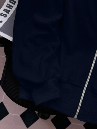 EMERY ROSE Fashionable Casual Style Long Sleeve Plaid Collar Zipper Letter Print Hoodie For Women Fall Cloth For Women, Christmas - Image 44