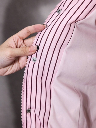 ROMWE Avant Women's Retro Cute Kawaii Aesthetic Ribbon Bow Heart Wing Print Plush Patchwork Padded Coat, Versatile - Image 9