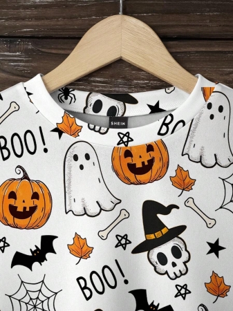 SHEIN LUNE Casual Cute Floral Pattern Round Neck Loose Fit Women Sweatshirt, Suitable For Autumn/Winter - Image 21