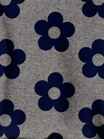 SHEIN LUNE Casual Cute Floral Pattern Round Neck Loose Fit Women Sweatshirt, Suitable For Autumn/Winter - Image 40