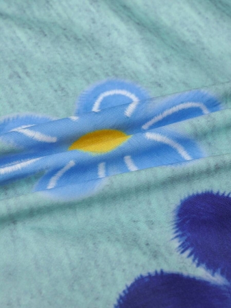 SHEIN LUNE Casual Cute Floral Pattern Round Neck Loose Fit Women Sweatshirt, Suitable For Autumn/Winter - Image 100