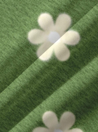 SHEIN LUNE Casual Cute Floral Pattern Round Neck Loose Fit Women Sweatshirt, Suitable For Autumn/Winter - Image 125