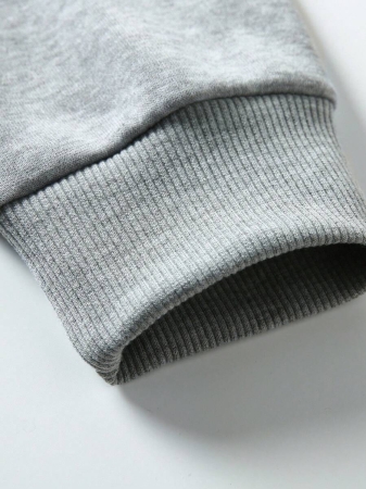 EMERY ROSE Long Sleeve Casual Crew Neck Mimi Print Pullover Sweatshirt For Spring & Fall, Women's Clothing - Image 4