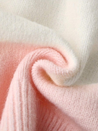 Women'S Casual Pink & White Color Block Hooded Sweater - Cozy Long Sleeve Cardigan With Button Details, Perfect For Fall/Winter, Relaxed Fit, Long Sleeve Sweater - Image 10