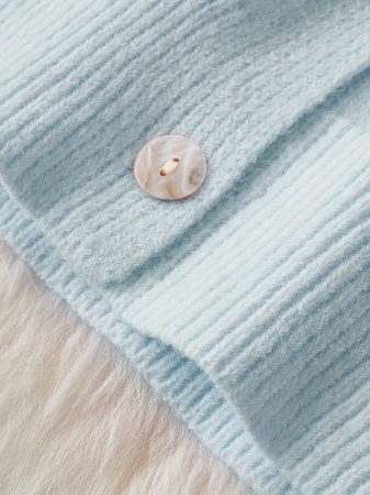 Women'S Casual Pink & White Color Block Hooded Sweater - Cozy Long Sleeve Cardigan With Button Details, Perfect For Fall/Winter, Relaxed Fit, Long Sleeve Sweater - Image 17