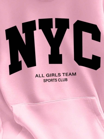 SHEIN Women's Casual Loose Fit Palm Tree Print Long Sleeve Hoodie Sweatshirt, Autumn - Image 18