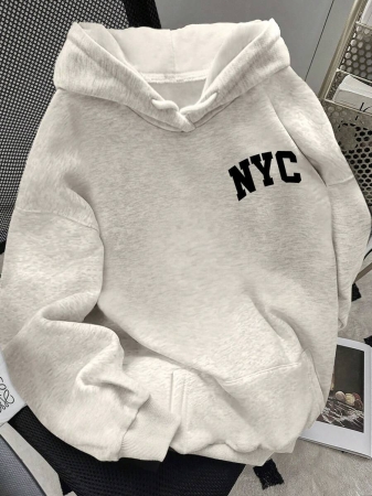 SHEIN Women's Casual Loose Fit Palm Tree Print Long Sleeve Hoodie Sweatshirt, Autumn - Image 43