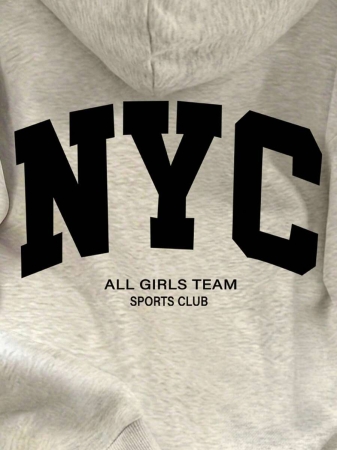 SHEIN Women's Casual Loose Fit Palm Tree Print Long Sleeve Hoodie Sweatshirt, Autumn - Image 47