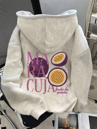 SHEIN Women's Casual Loose Fit Palm Tree Print Long Sleeve Hoodie Sweatshirt, Autumn - Image 54