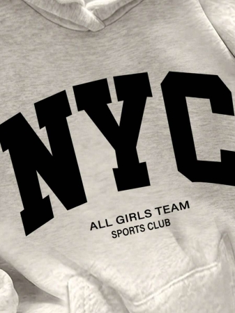 SHEIN Women's Casual Loose Fit Palm Tree Print Long Sleeve Hoodie Sweatshirt, Autumn - Image 63