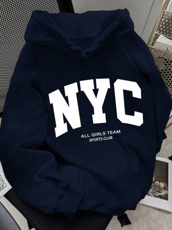 SHEIN Women's Casual Loose Fit Palm Tree Print Long Sleeve Hoodie Sweatshirt, Autumn - Image 88