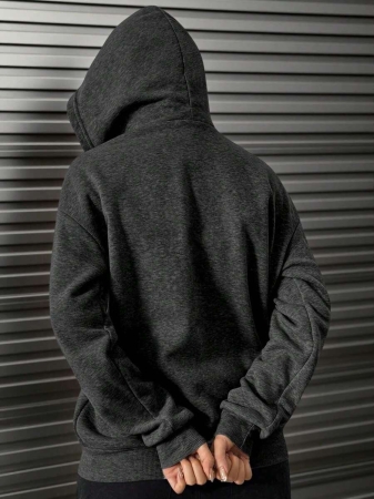 Social Anxiety Essential,Face-Covering,Women's Oversized Fit&Regular Length Double-Hooded Hooded Sweatshirt&Sweatshirts,Zip-Up With Pocket,Fall Women Clothes,Winter Clothes For Women,Autumn Clothes,Winter,Winter Clothes,Fall Clothes - Image 30