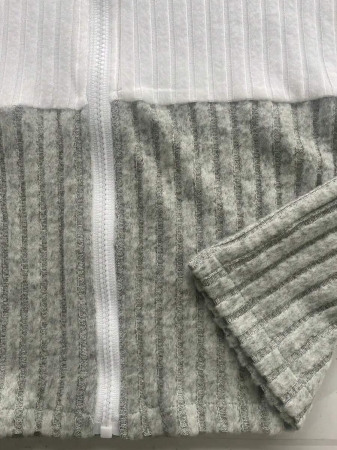 Contrast Zipper Drawstring Color Block Patchwork Hoodie, Casual Long Sleeve Ribbed Pullover Campus Style Sweatshirt, Women's Tops - Image 14