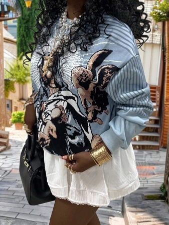 Rovax Mark Lady Maria Bless Me, Shelter Me Fall Winter Sweatshirt - Image 14