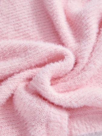 ROMWE Kawaii 2pcs/Set Autumn/Winter Versatile White Aesthetic Sweet Girl Tube Top & Lantern Sleeve Sweater - Image 5