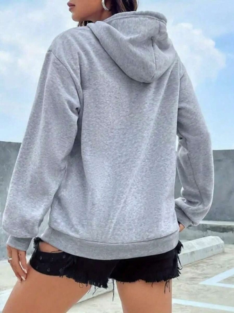Women's Simple Hoodie With Front Pockets - Comfortable Everyday Pullover For Fall And Winter, Machine Washable Casual Sweatshirt, Fall/Winter Style | Hooded Pullover | Ribbed Cuffs, Sweater Sweatshirt - Image 14