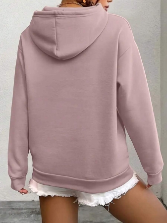 Women's Simple Hoodie With Front Pockets - Comfortable Everyday Pullover For Fall And Winter, Machine Washable Casual Sweatshirt, Fall/Winter Style | Hooded Pullover | Ribbed Cuffs, Sweater Sweatshirt - Image 21
