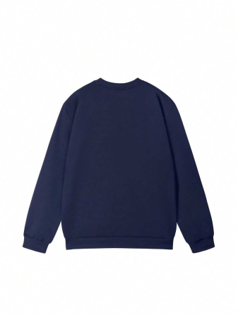 Women's Casual Crew Neck Sweatshirt With Stylish Color Blocking And English Graphic Print, Versatile For Daily Wear, Autumn/Winter - Image 6