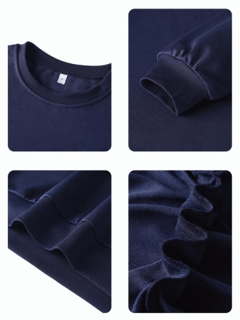 Women's Casual Crew Neck Sweatshirt With Stylish Color Blocking And English Graphic Print, Versatile For Daily Wear, Autumn/Winter - Image 7