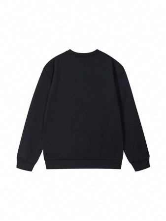 Women's Casual Crew Neck Sweatshirt With Stylish Color Blocking And English Graphic Print, Versatile For Daily Wear, Autumn/Winter - Image 21