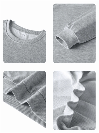 Women's Casual Crew Neck Sweatshirt With Stylish Color Blocking And English Graphic Print, Versatile For Daily Wear, Autumn/Winter - Image 31