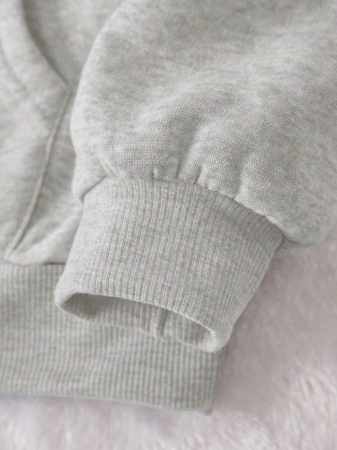 SHEIN Women's Casual Loose Letter & Skull Print Long Sleeve Hoodie Sweatshirt, Autumn - Image 4