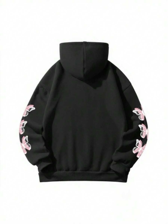 Women's Autumn/Winter New Simple Ins Dreamy Girl Sweet Butterfly Print Casual Everyday Versatile Hoodie Sweatshirt - Image 14