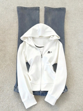 Noixe Women's Hooded Slim Fit Sweatshirt, Long Sleeve Hoodie - Image 2