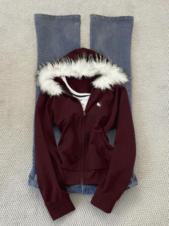 Noixe Women's Hooded Slim Fit Sweatshirt, Long Sleeve Hoodie - Image 16