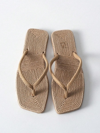 Tropiscape Women's Simple Style Slipper, Solid Soft Suede Flat Flip Flops With A Thin Vamp Strap Bohemia Chill Vacation Beach Autumn Christmas Christmas Winter Christmas Gifts - Image 11