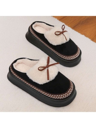 Women Slippers Winter - Thick Flat Suede Shearling Shoes: Warm & Comfy Snow Shoes With Thick Soles, Short Boots Casual For Women Winter Boots Boots For Women Fluffy Boots - Image 22