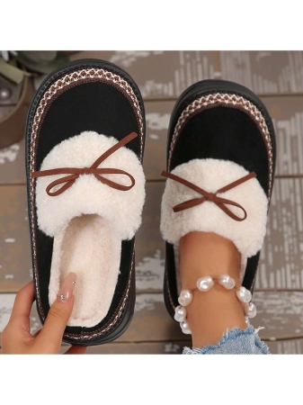 Women Slippers Winter - Thick Flat Suede Shearling Shoes: Warm & Comfy Snow Shoes With Thick Soles, Short Boots Casual For Women Winter Boots Boots For Women Fluffy Boots - Image 23