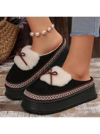 Women Slippers Winter - Thick Flat Suede Shearling Shoes: Warm & Comfy Snow Shoes With Thick Soles, Short Boots Casual For Women Winter Boots Boots For Women Fluffy Boots - Image 25