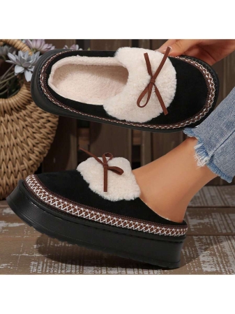 Women Slippers Winter - Thick Flat Suede Shearling Shoes: Warm & Comfy Snow Shoes With Thick Soles, Short Boots Casual For Women Winter Boots Boots For Women Fluffy Boots - Image 28