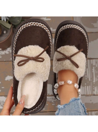 Women Slippers Winter - Thick Flat Suede Shearling Shoes: Warm & Comfy Snow Shoes With Thick Soles, Short Boots Casual For Women Winter Boots Boots For Women Fluffy Boots - Image 32