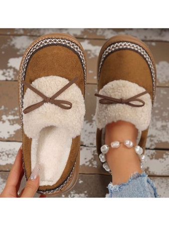 Women Slippers Winter - Thick Flat Suede Shearling Shoes: Warm & Comfy Snow Shoes With Thick Soles, Short Boots Casual For Women Winter Boots Boots For Women Fluffy Boots - Image 41