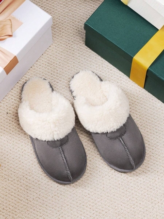 Women's House Slippers Indoor 8 Mm Fuzzy Fluffy Furry Cozy Home Bedroom Comfy Winter Cute Warm Outdoor Classic Style Suede Upper Shoes Snow Slippers For Christmas Gift - Image 3