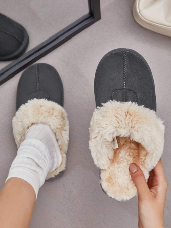 Women's House Slippers Indoor 8 Mm Fuzzy Fluffy Furry Cozy Home Bedroom Comfy Winter Cute Warm Outdoor Classic Style Suede Upper Shoes Snow Slippers For Christmas Gift - Image 7