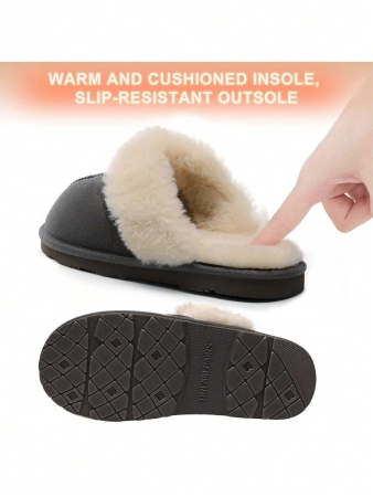 Women's House Slippers Indoor 8 Mm Fuzzy Fluffy Furry Cozy Home Bedroom Comfy Winter Cute Warm Outdoor Classic Style Suede Upper Shoes Snow Slippers For Christmas Gift - Image 10