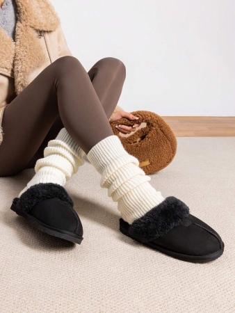 Women's House Slippers Indoor 8 Mm Fuzzy Fluffy Furry Cozy Home Bedroom Comfy Winter Cute Warm Outdoor Classic Style Suede Upper Shoes Snow Slippers For Christmas Gift - Image 15