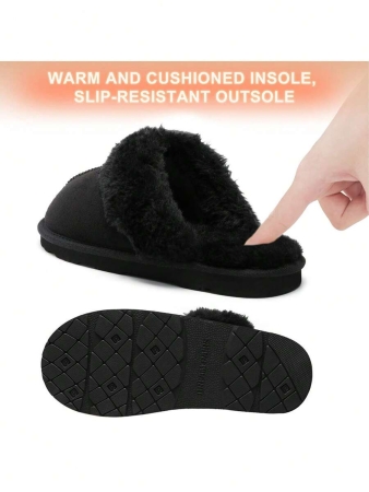 Women's House Slippers Indoor 8 Mm Fuzzy Fluffy Furry Cozy Home Bedroom Comfy Winter Cute Warm Outdoor Classic Style Suede Upper Shoes Snow Slippers For Christmas Gift - Image 17