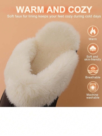 Women's House Slippers Indoor 8 Mm Fuzzy Fluffy Furry Cozy Home Bedroom Comfy Winter Cute Warm Outdoor Classic Style Suede Upper Shoes Snow Slippers For Christmas Gift - Image 22