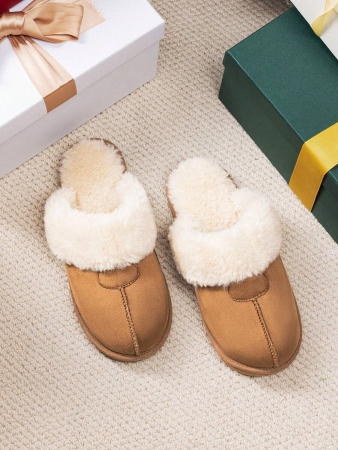 Women's House Slippers Indoor 8 Mm Fuzzy Fluffy Furry Cozy Home Bedroom Comfy Winter Cute Warm Outdoor Classic Style Suede Upper Shoes Snow Slippers For Christmas Gift - Image 27
