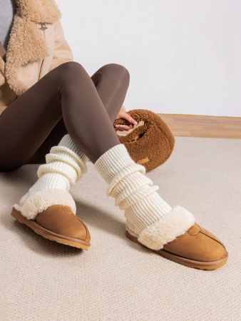 Women's House Slippers Indoor 8 Mm Fuzzy Fluffy Furry Cozy Home Bedroom Comfy Winter Cute Warm Outdoor Classic Style Suede Upper Shoes Snow Slippers For Christmas Gift - Image 28
