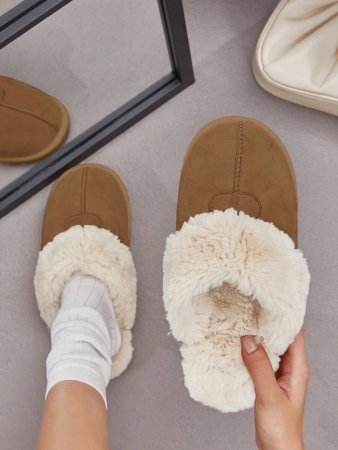 Women's House Slippers Indoor 8 Mm Fuzzy Fluffy Furry Cozy Home Bedroom Comfy Winter Cute Warm Outdoor Classic Style Suede Upper Shoes Snow Slippers For Christmas Gift - Image 30