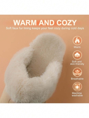 Women's House Slippers Indoor 8 Mm Fuzzy Fluffy Furry Cozy Home Bedroom Comfy Winter Cute Warm Outdoor Classic Style Suede Upper Shoes Snow Slippers For Christmas Gift - Image 43