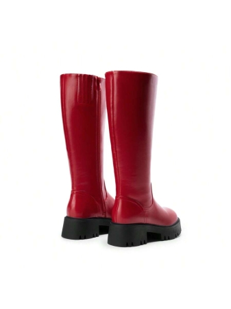 Knee High Boots Women, Comfortable Platform Round-Toe Side Zip Boots For Women - Image 8