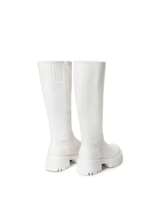 Knee High Boots Women, Comfortable Platform Round-Toe Side Zip Boots For Women - Image 30
