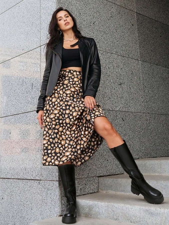 Knee High Boots Women, Comfortable Platform Round-Toe Side Zip Boots For Women - Image 40